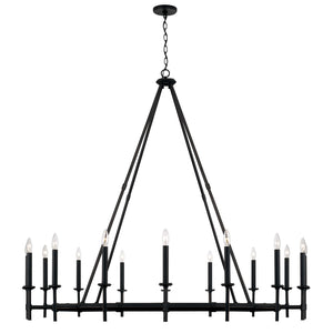 Capital Lighting 445202IH Ogden 16 Light Chandelier Brushed Black Iron