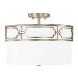 Capital Lighting 243431AS Merrick 3 Light Semi-Flush Antique Silver