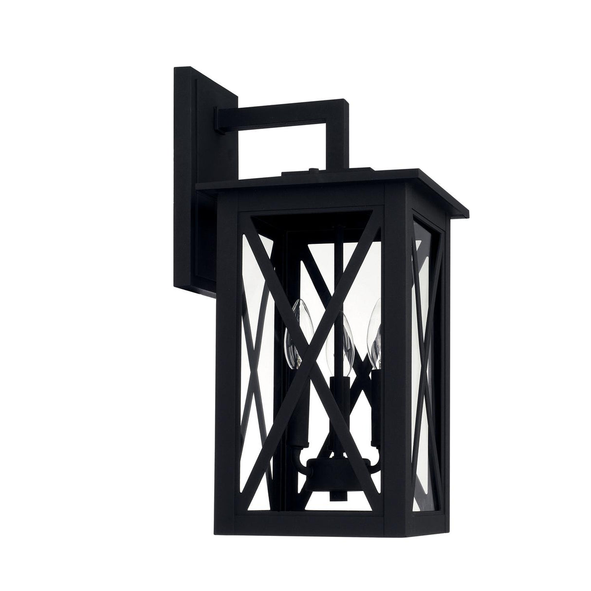 Capital Lighting 926631BK Avondale 3 Light Outdoor Wall Lantern Black