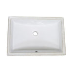 Sinks White (WH) Rectangular Ceramic Undermount Sink White