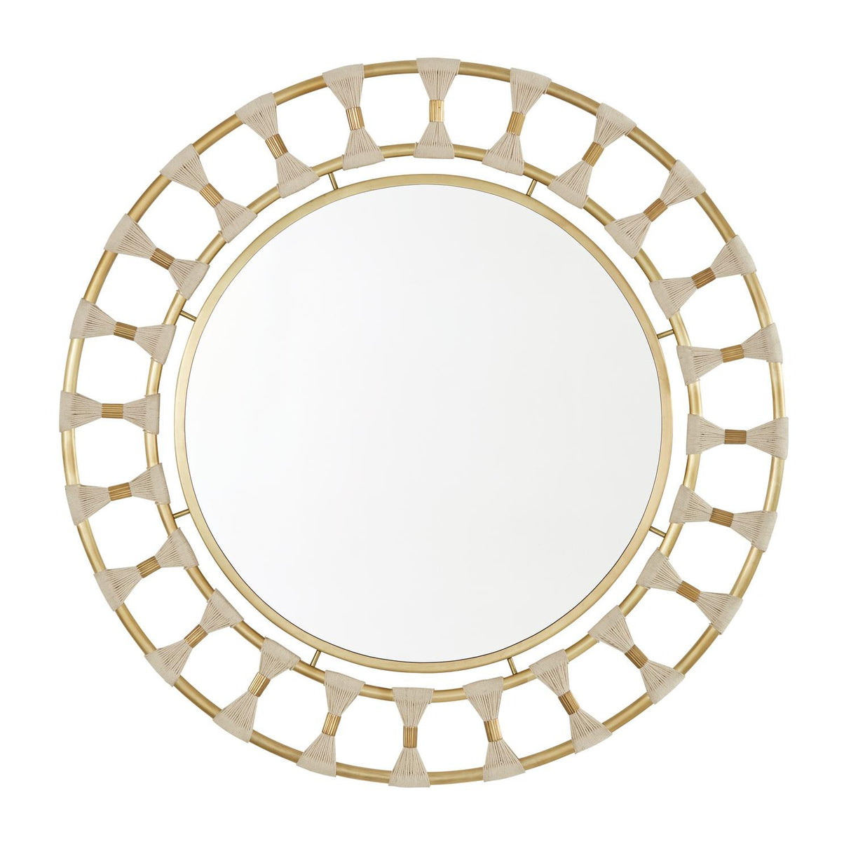 Capital Lighting 741102MM Mirror Decorative Mirror Bleached Natural Rope and Patinaed Brass