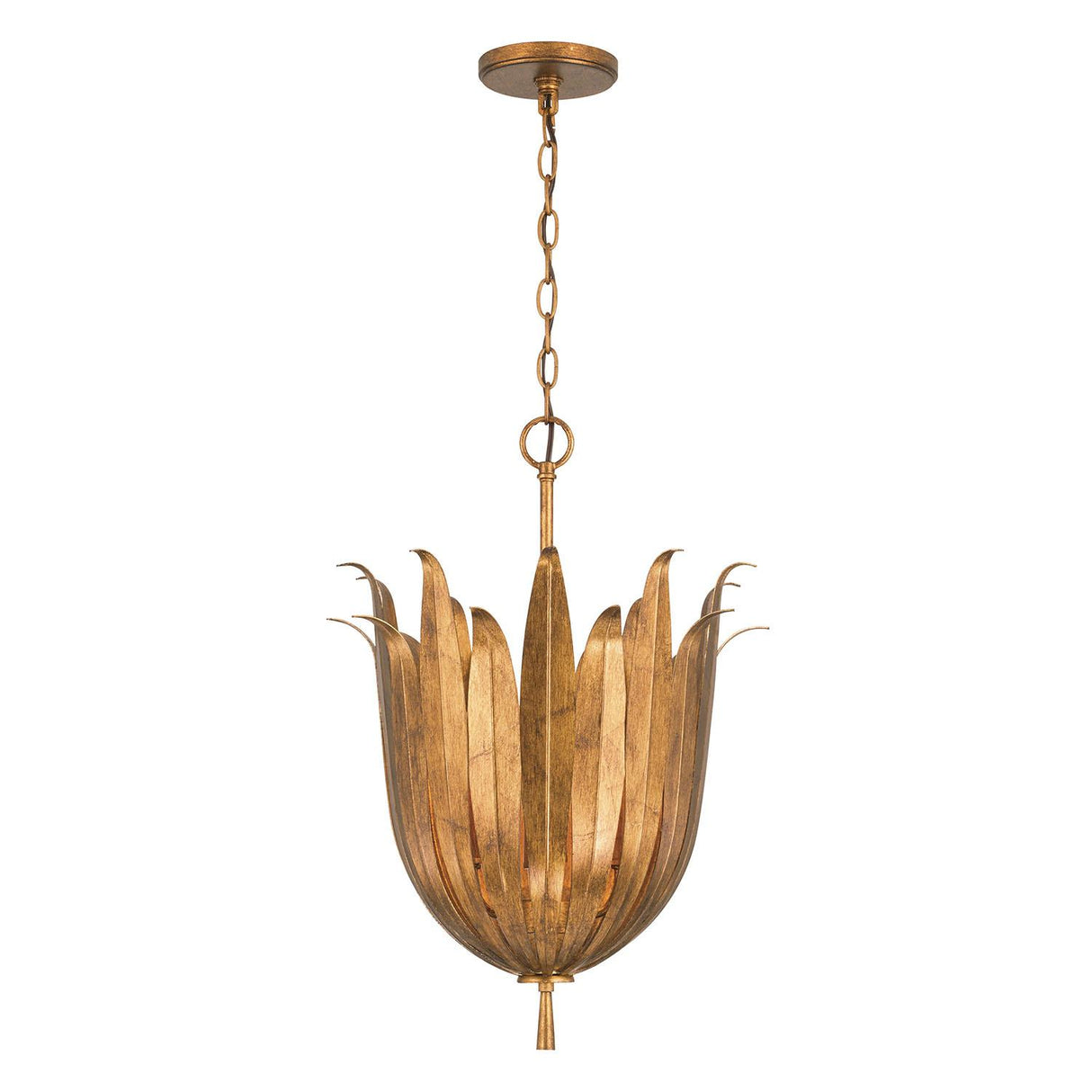Capital Lighting 349542AG Eden 4 Light Pendant Antique Gold