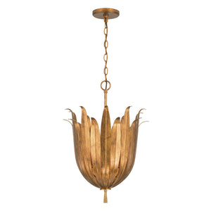 Capital Lighting 349542AG Eden 4 Light Pendant Antique Gold