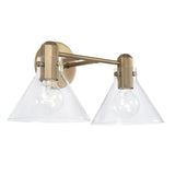 Capital Lighting 145821AD-528 Greer 2 Light Vanity Aged Brass