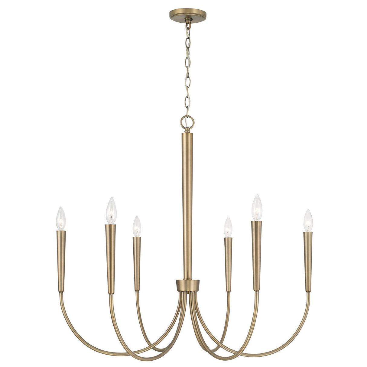 Capital Lighting 445961AD Holden 6 Light Chandelier Aged Brass