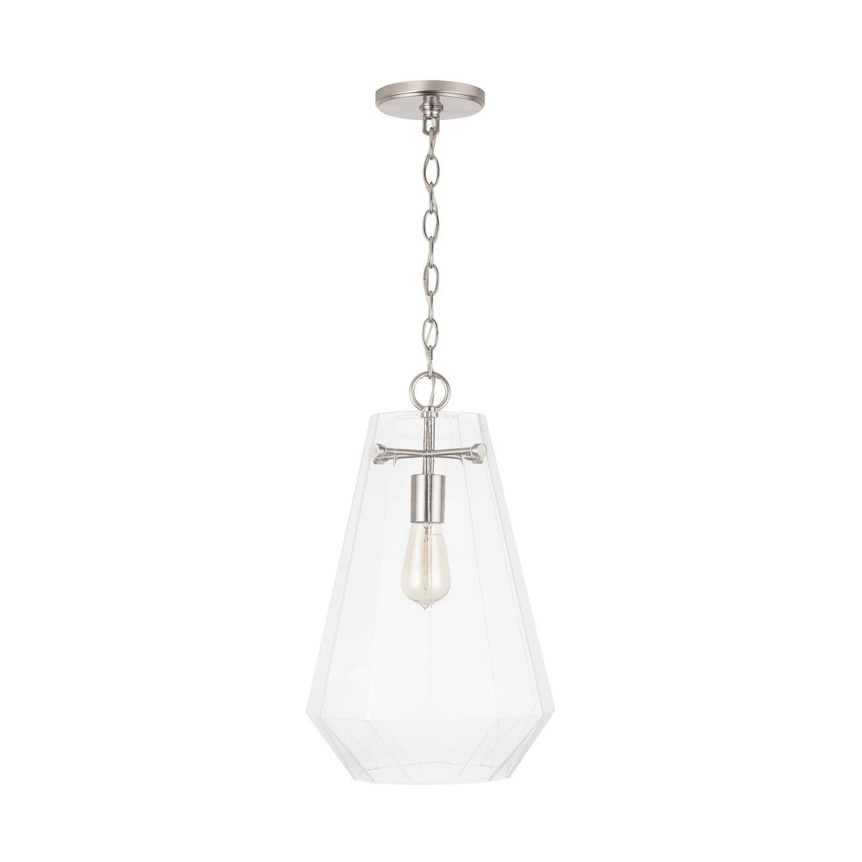 Capital Lighting 338316BN Lee 1 Light Pendant Brushed Nickel