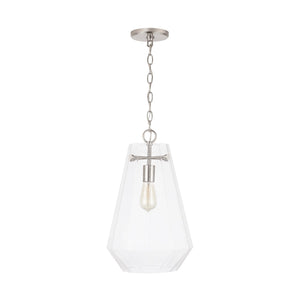 Capital Lighting 338316BN Lee 1 Light Pendant Brushed Nickel