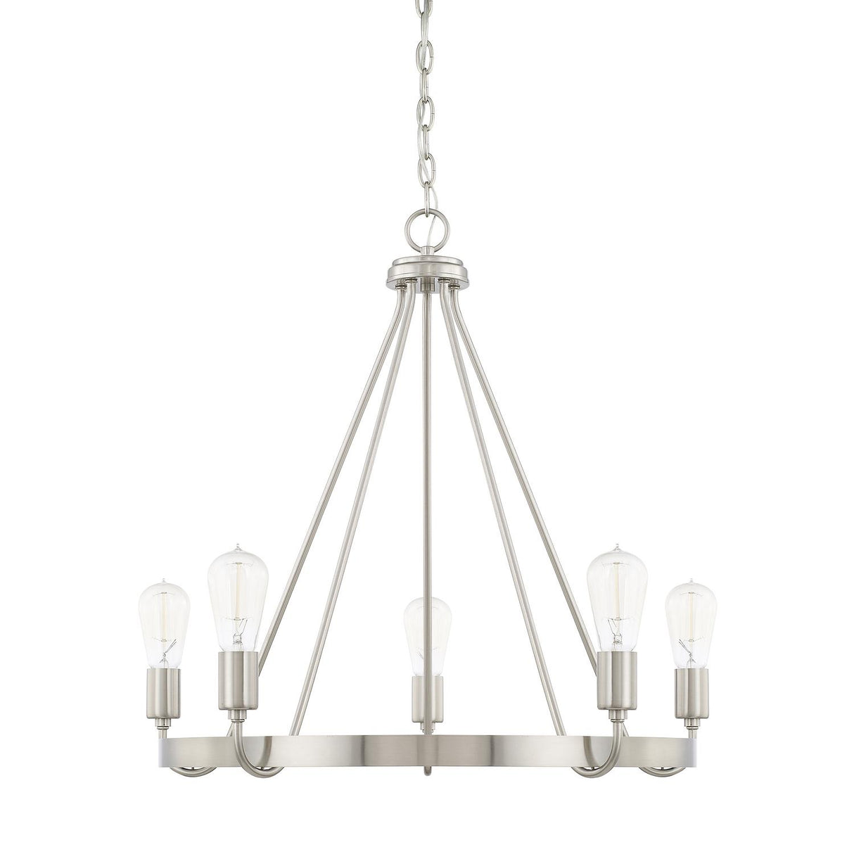 Capital Lighting 420061BN Tanner 5 Light Chandelier Brushed Nickel