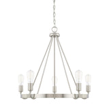 Capital Lighting 420061BN Tanner 5 Light Chandelier Brushed Nickel