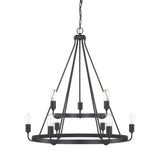 Capital Lighting 420091MB Tanner 9 Light Chandelier Matte Black