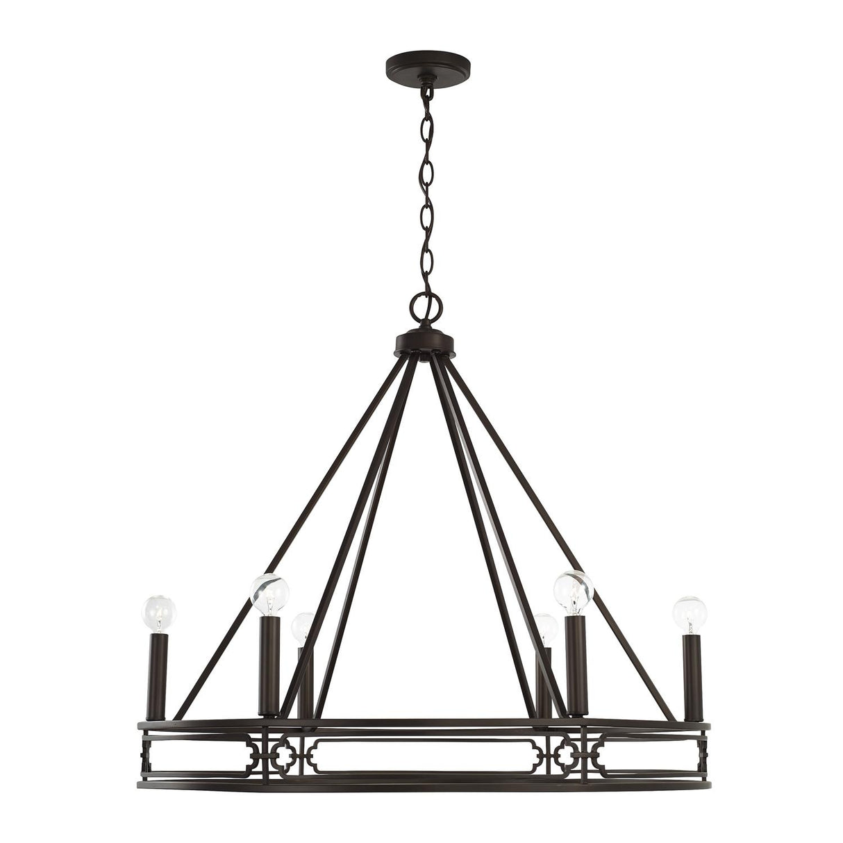 Capital Lighting 443461OB Merrick 6 Light Chandelier Old Bronze