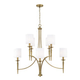 Capital Lighting 442681AD-701 Abbie 8 Light Chandelier Aged Brass