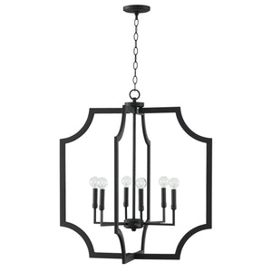 Capital Lighting 526161BI Lesley 6 Light Foyer Black Iron