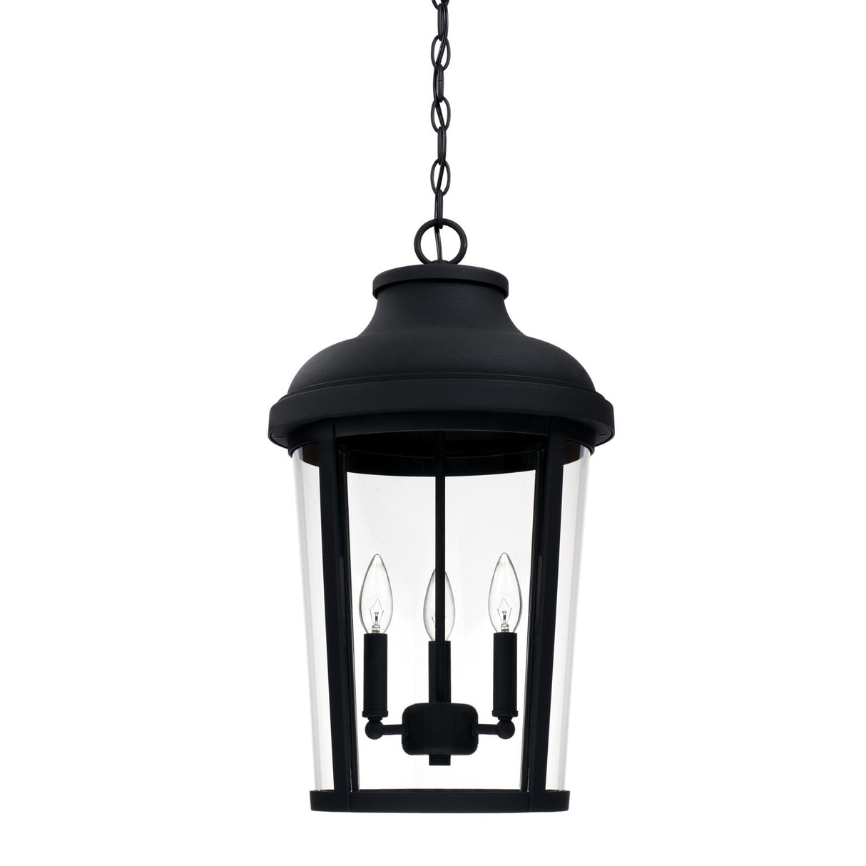 Capital Lighting 927033BK Dunbar 3 Light Outdoor Hanging Lantern Black