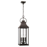 Capital Lighting 946442OZ Bradford 4 Light Outdoor Hanging Lantern Oiled Bronze