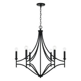 Capital Lighting 442061MB Peyton 6 Light Chandelier Matte Black