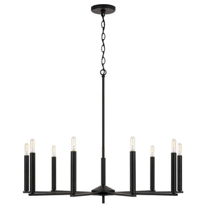 Capital Lighting 448691MB Portman 9 Light Chandelier Matte Black