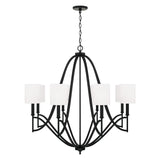 Capital Lighting 442381MB-701 Sylvia 8 Light Chandelier Matte Black