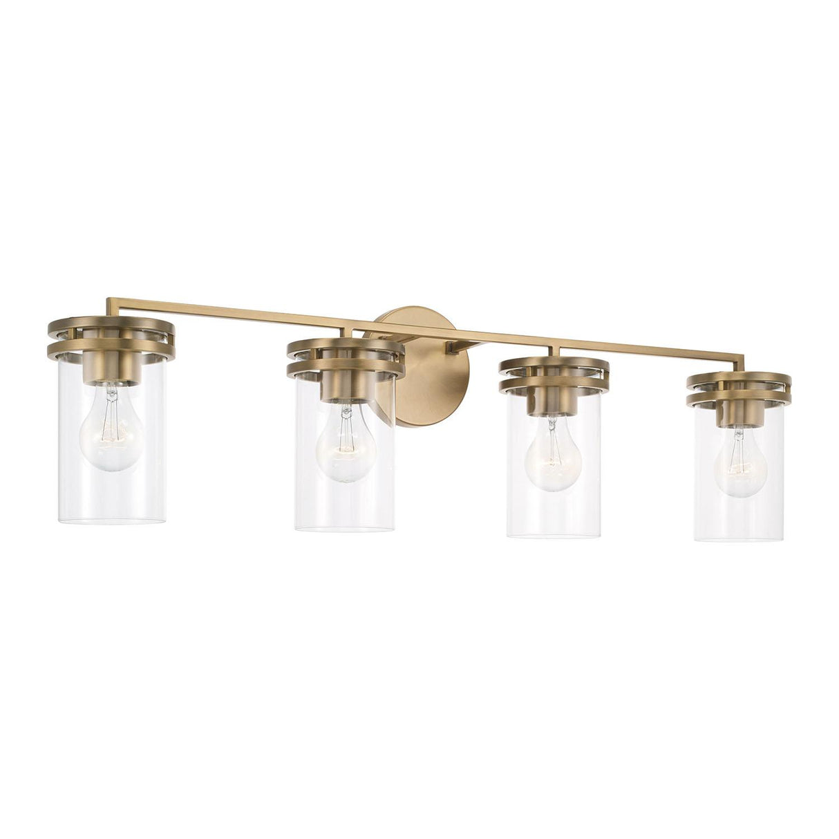 Capital Lighting 148741AD-539 Fuller 4 Light Vanity Aged Brass
