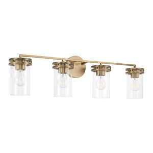 Capital Lighting 148741AD-539 Fuller 4 Light Vanity Aged Brass
