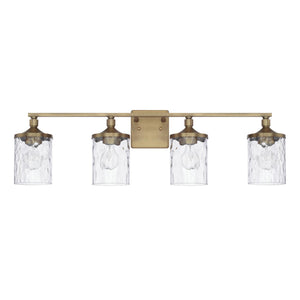Capital Lighting 128841AD-451 Colton 4 Light Vanity Aged Brass