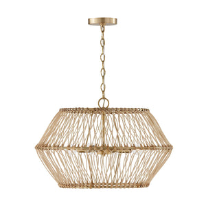 Capital Lighting 344142MA Wren 4 Light Pendant Matte Brass
