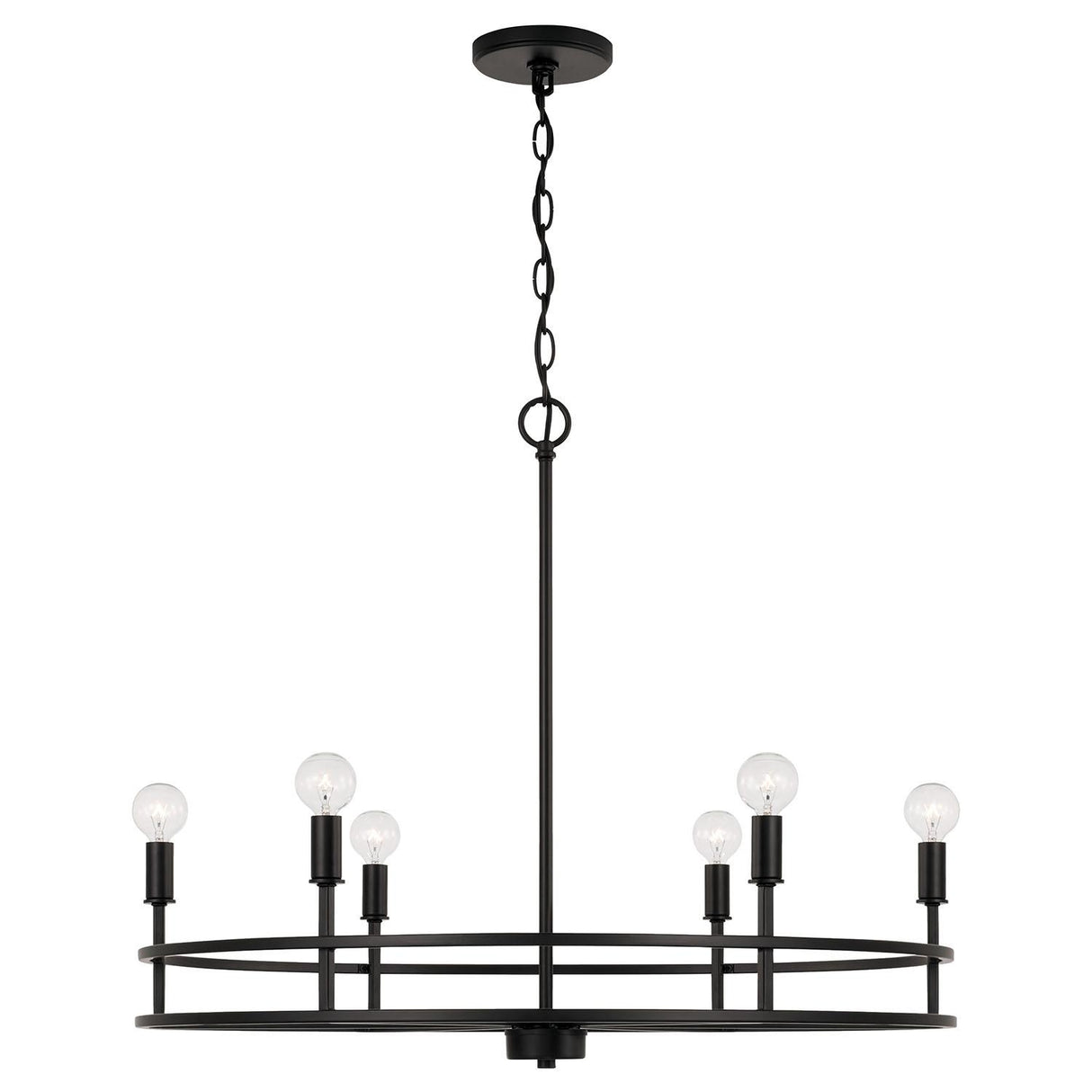 Capital Lighting 448761MB Fuller 6 Light Chandelier Matte Black