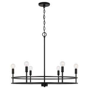 Capital Lighting 448761MB Fuller 6 Light Chandelier Matte Black