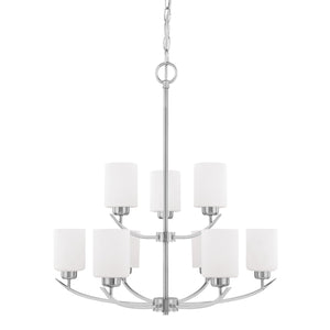 Capital Lighting 415291BN-338 Dixon 9 Light Chandelier Brushed Nickel