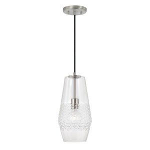 Capital Lighting 345011BN Dena 1 Light Pendant Brushed Nickel