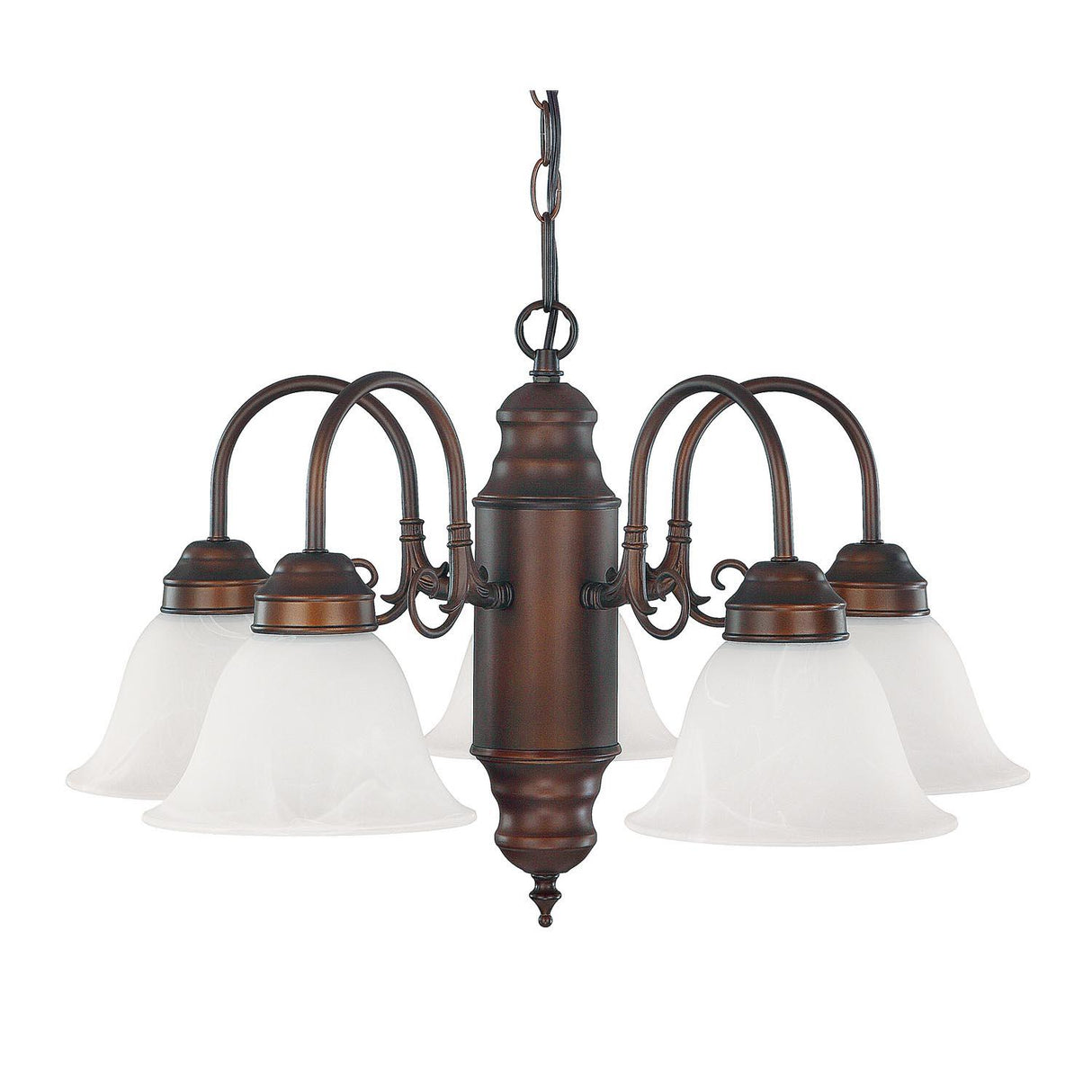 Capital Lighting 3255BB-118 David 5 Light Chandelier Burnished Bronze