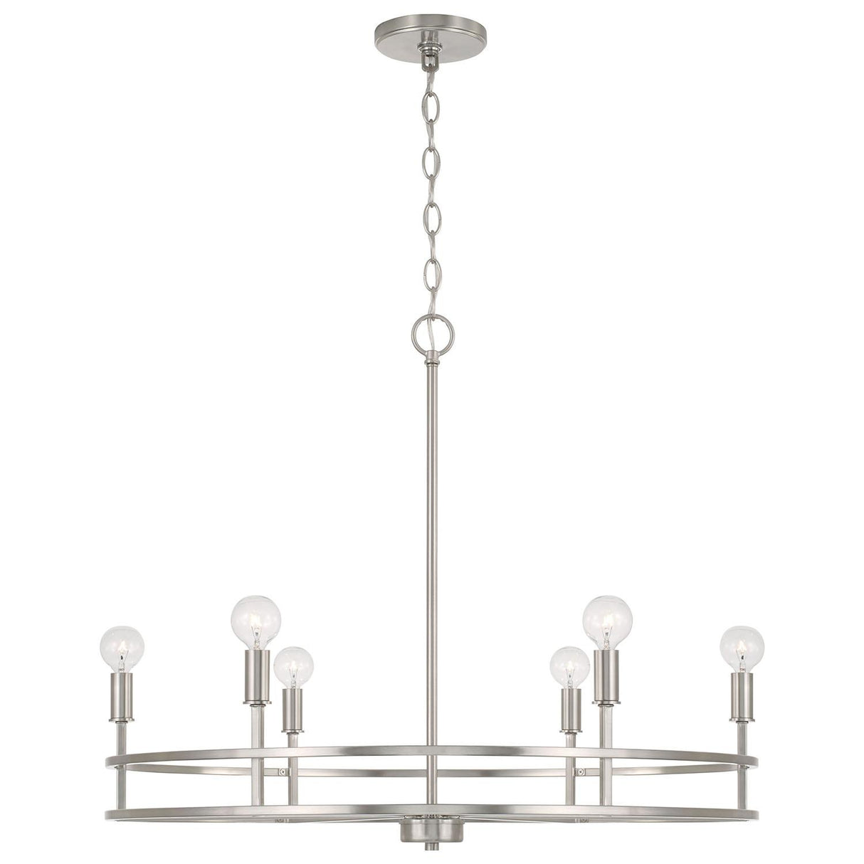 Capital Lighting 448761BN Fuller 6 Light Chandelier Brushed Nickel