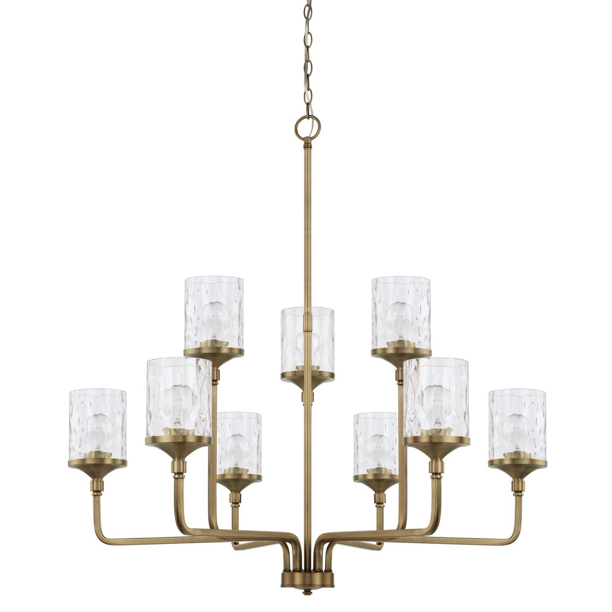 Capital Lighting 428891AD-451 Colton 9 Light Chandelier Aged Brass