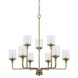 Capital Lighting 428891AD-451 Colton 9 Light Chandelier Aged Brass