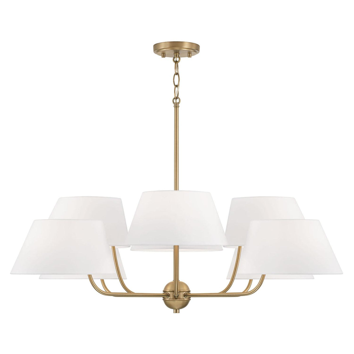 Capital Lighting 450481AD Welsley 8 Light Chandelier Aged Brass