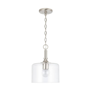 Capital Lighting 339311BN Carter 1 Light Pendant Brushed Nickel