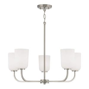 Capital Lighting 448851BN-542 Lawson 5 Light Chandelier Brushed Nickel