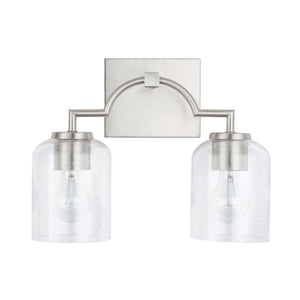 Capital Lighting 139321BN-500 Carter 2 Light Vanity Brushed Nickel