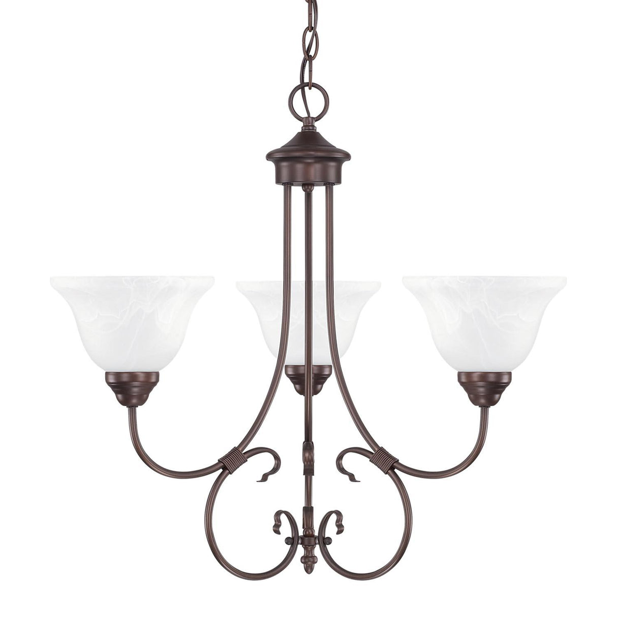 Capital Lighting 3223BZ-220 Hometown 3 Light Chandelier Bronze