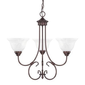 Capital Lighting 3223BZ-220 Hometown 3 Light Chandelier Bronze
