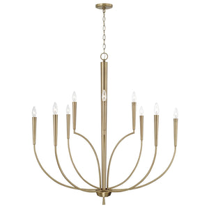 Capital Lighting 445901AD Holden 10 Light Chandelier Aged Brass