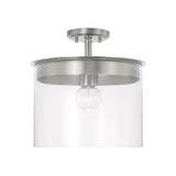 Capital Lighting 246812BN Mason 1 Light Semi-Flush Brushed Nickel