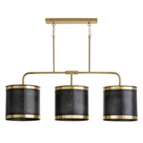 Capital Lighting 835631GB Barrow 3 Light Island Galvanized Black and True Brass