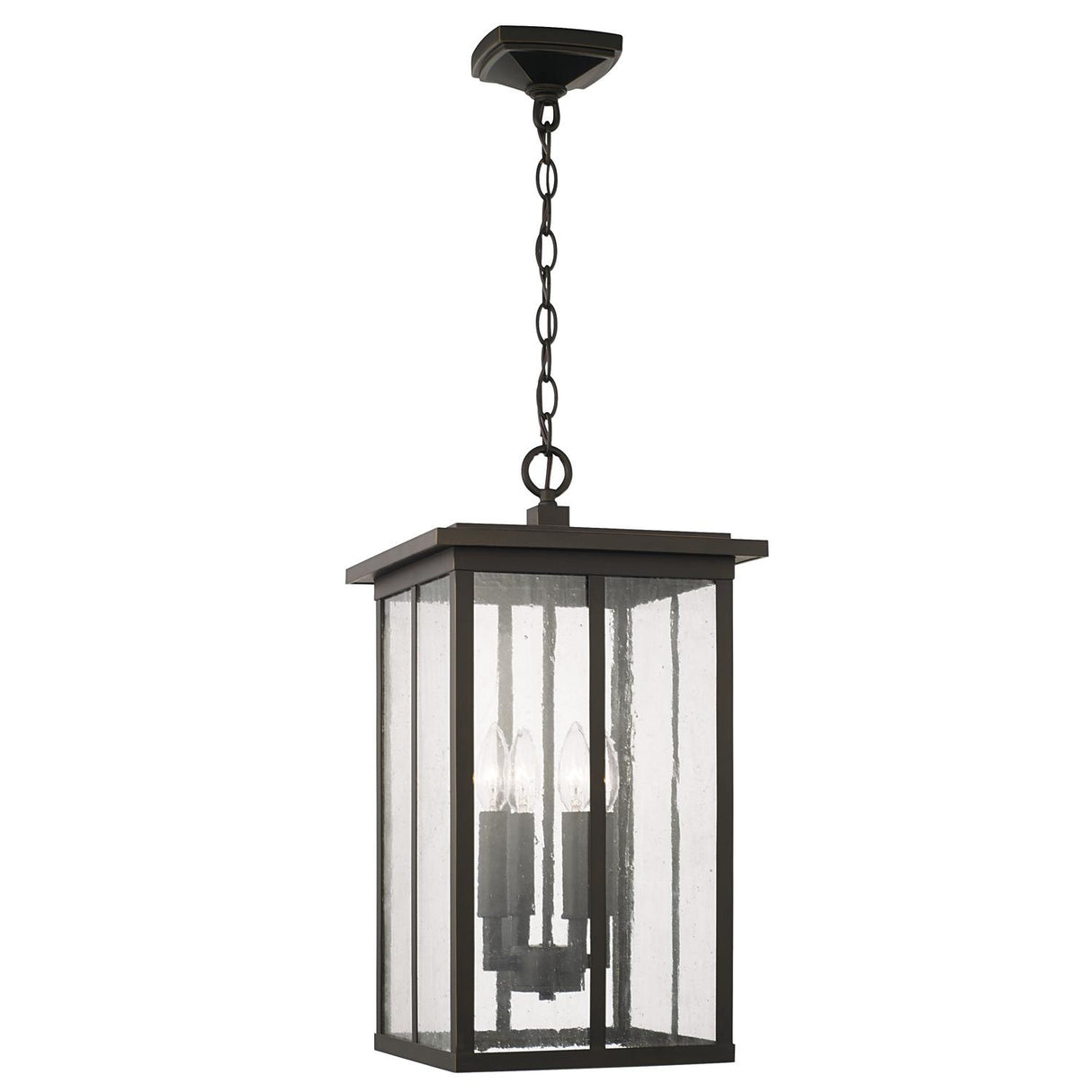 Capital Lighting 943844OZ Barrett 4 Light Outdoor Hanging Lantern Oiled Bronze