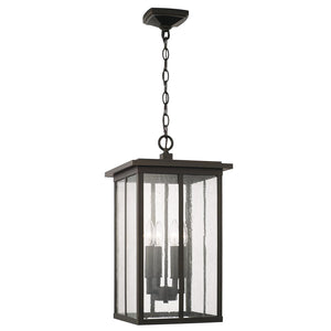 Capital Lighting 943844OZ Barrett 4 Light Outdoor Hanging Lantern Oiled Bronze