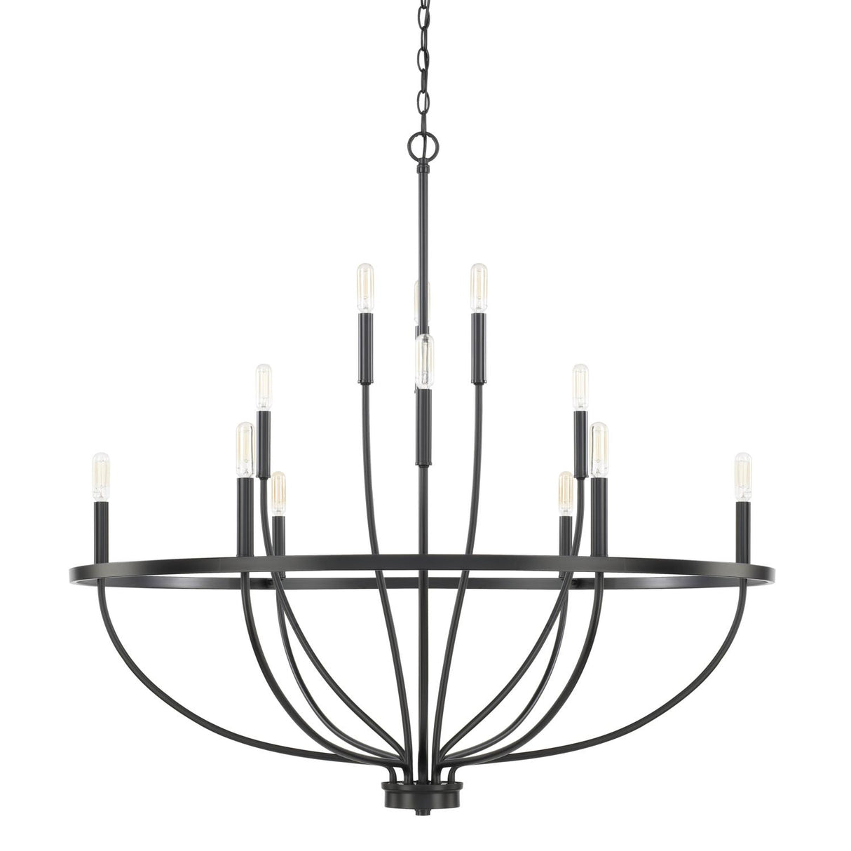 Capital Lighting 428501MB Greyson 12 Light Chandelier Matte Black