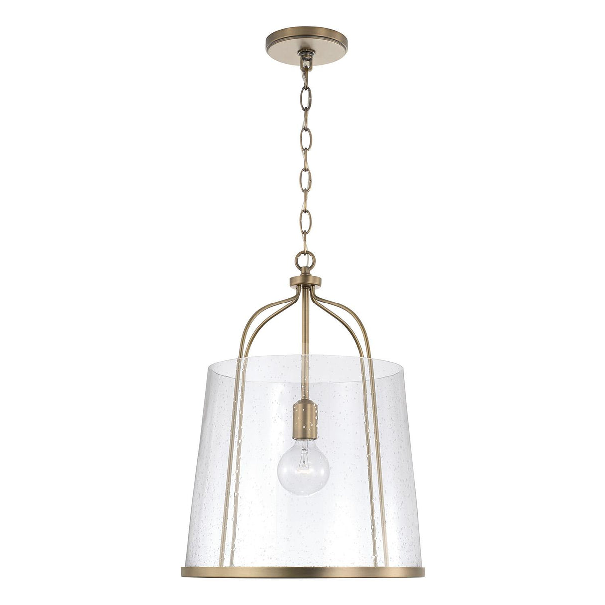 Capital Lighting 347011AD Madison 1 Light Pendant Aged Brass
