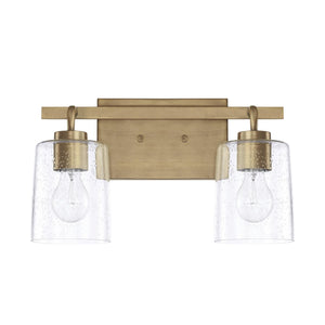 Capital Lighting 128521AD-449 Greyson 2 Light Vanity Aged Brass
