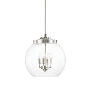 Capital Lighting 321142PN Mid Century 4 Light Pendant Polished Nickel