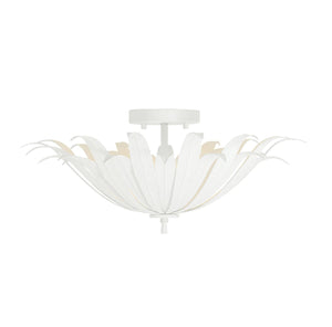 Capital Lighting 249531XW Eden 3 Light Dual Mount Semi-Flush/Pendant Textured White